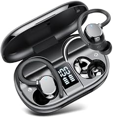 Bluetooth Kopfhörer, Kopfhörer Kabellos Bluetooth 5.4, 128 Std Spielzeit Kabellose Kopfhörer mit 4 ENC Noise Cancelling Mics, Tiefer Bass, IP7 wasserdichte Ohrhörer mit Ohrhaken für Studium und Sport