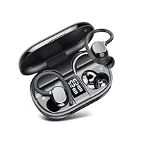 Auriculares Inalámbricos Deportivos, 2025 Nueva Auriculares Bluetooth 5.3 con 4 HD Micrófono, 128H de Reproducción con Cancelacion Ruido ENC, Cascos con Doble Pantalla LED, IP7 para Hacer Deporte