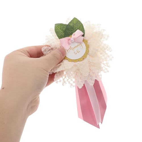 Banda ajustable de embarazo con flores decorativas para vestidos de gala 4