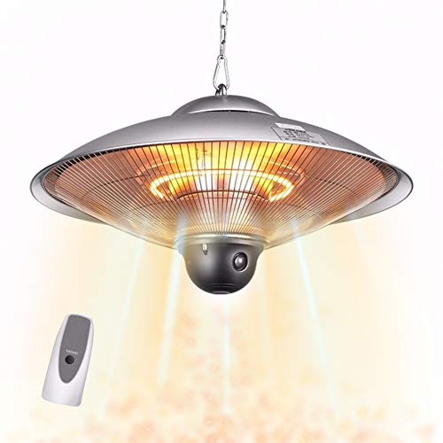Heizstrahler Terrassen 2200W Deckenheizstrahler Terrassenstrahler IP44 wasserdicht Halogen-Heizelemente für Patio-Nutzung, Hinterhof, Garage