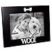 Malden International Designs Black Wood Expression Picture Frame, Woof, 4x6, Black