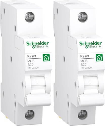 Resi9 Disjoncteur 1P 20A courbe B assure une coupure rapide 6 kA lot de 2 modules