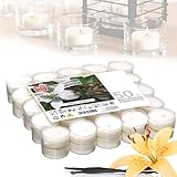 ✅ Vela aromática: velas de té con aroma en color blanco como decoración en el salón y el comedor, pero también para un buen ambiente en el baño y el dormitorio
