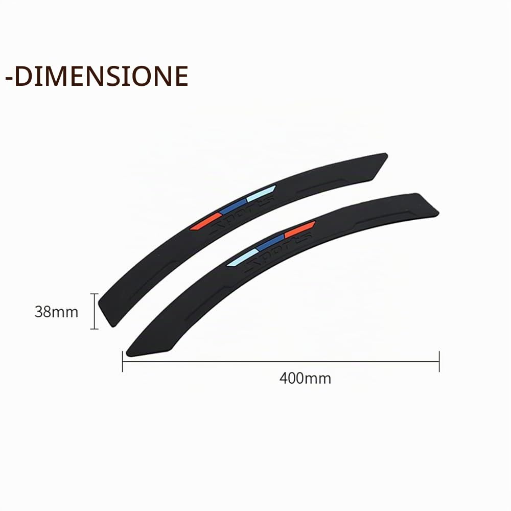 Estensione del passaruota per auto, protezione universale, protezione anti-collisione, protezione per parafango, protezione da 2 pezzi, colore bianco