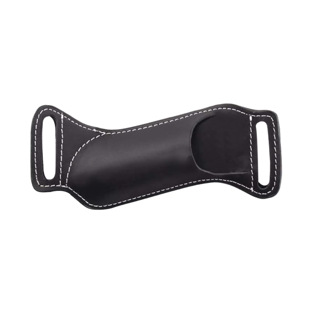 MiOYOOW Leather Knife Sheath, Folding Pocket Knife Holster with 2 Belt Buckles Compact Draw Knifes Carrier for Camping Hunting Jungle ﻿(Knife not Included)