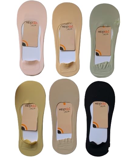 HEXXEDDry Fit Secret Length Non-Skid Boat Socks For Women (B7-3, Set Of 12)