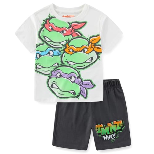 Nickelodeon Teenage Mutant Ninja Turtles Boys Short Sleeve T-Shirt and Short Set for Toddler and Big Kids