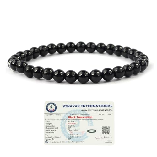 Image of Reiki Crystal Products Certified Natural Crystal Stone Bracelet 6 mm Round Beads for Men & Women | Premium Gemstone Jewellery Collection | Reiki Charged | Multiple Stone Variants Available