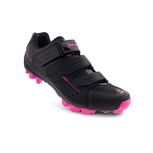 Spiuk Rocca MTB Zapatilla, Unisex Adulto, Negro Mate/Fucsia, 39