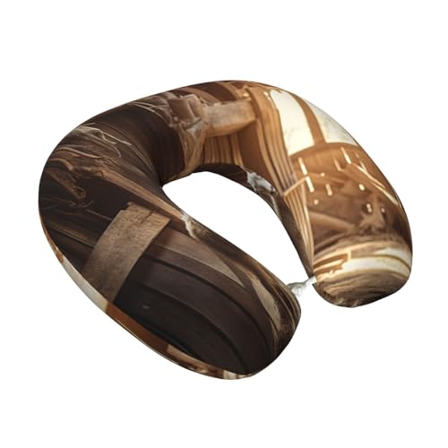 Almohada de viaje con espuma viscoelástica negra miniatura 2