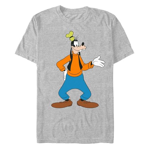 T-Shirt Disney Dingo Traditionnel pour week-end décontracté mode 4XL Tall homme gris chiné