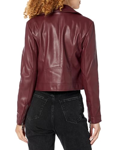 GUESS Women's Long Sleeve Venom Cropped Moto Jacket2
