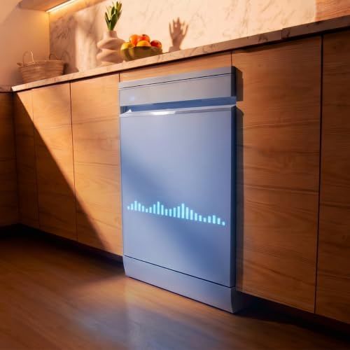 Cecotec Lave-vaisselle Pose Libre 60cm 16 Couverts avec WiFi Bolero Aguazero 7000 Matt White Glass Connected. Moteur Inverter Plus Duo, 16 Programmes, Panier à Couverts, Commande Vocale, Verre Mat