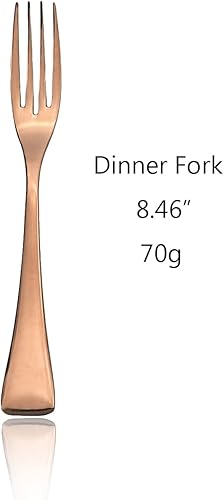 Miniatura 9 de 4 piezas cobre buena 18/10 acero inoxidable espejo rosa cucharadita, 5.7 pulgadas