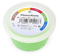 ATC Handels GmbH Fitnessknete in 6 Verschiedene Widerstandsgrade - für Handtraining, Anti-Stress, Handmuskulatur, Feinmotorik - formbar, vielseitig und stärkend (85g - grün, fest)