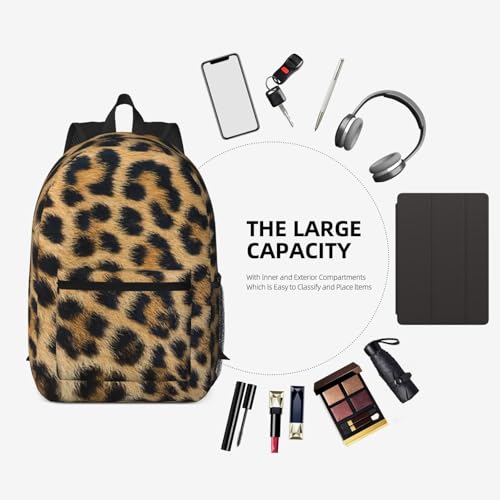 Sac à dos d'école imprimé léopard EdWal léger taille unique noir - 7