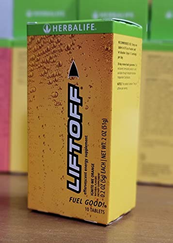 HERBALIFE Nutrition LIFTOFF Energy Tablets -Ignite-Me Orange, Pack of 10 Tablets - Instant Energy Drink Tablets for Natural Boost of Energy, Clears Minds, Improves Concentration