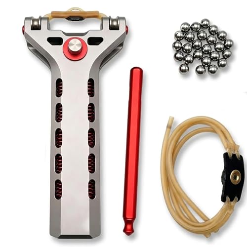 fuyobiz Aluminum Alloy Slingshot with Magazine, Automatic Slingshots Professional Slingshot, Hunting...
