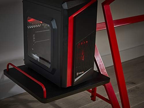 Virtuoso Gaming Power On Virtuoso Black & Red Gaming Computer Office Storage Desk W172 x H92 x D66 cm, Particle Board