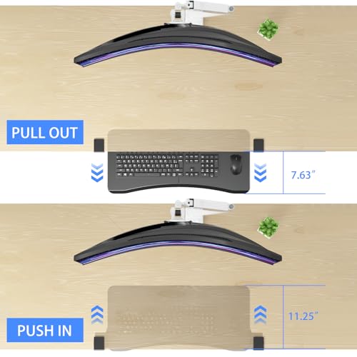 Suptek DSF1B Keyboard Tray Under Desk Pull Out thumb #2