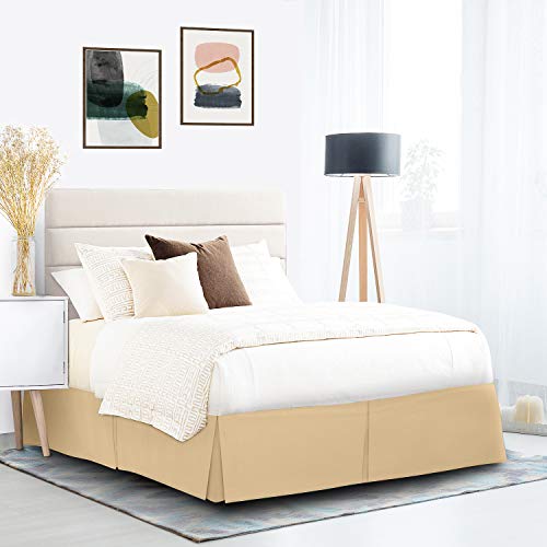 Nestl Gold Twin Xl Bed Skirt - Twin Xl Size Bed Skirt 14 Inch Drop - Brushed Microfiber Bed Skirts - Hotel Quality Pleated Bed Skirt - Shrinkage & Fade Resistant #TOP2