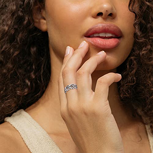 Chicsilver 925 Sterling Silver Ring 8Mm Irish Celtic Knot Ring Eternity Wedding Band For Women Adjustable #TOP2