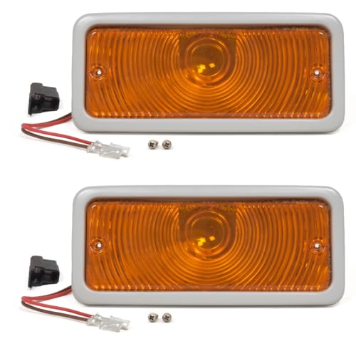 Turn Signal Parking Light Assembly Primer Pair For 1969-1970 International Harvester 1100D Pickup Truck