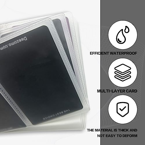 Set of 2 Plastic Wallet Insert for Credit Card Checkbook, Men Wallets Trifold Vinyl Credit Card Sleeves Holder3