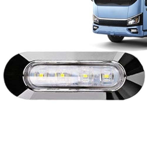 Ahuuen Luz de posición lateral para camión,Luces de posición lateral para camión LED,Marcador lateral trasero de 4 LED | Marcador lateral LED de 12/24v, lámpara de luz de indicadores impermeables