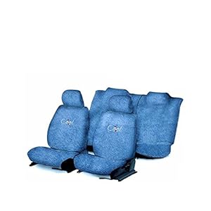 Flomaster Towelmate Seat Cover for Hyundai Verna Fludic (Set of 3, Blue)