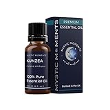 mystic moments | kunzea olio essenziale 10 ml - olio puro e naturale per diffusori, aromaterapia e massaggio miscele senza ogm vegano