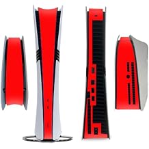Full Side Sticker for PS5 PRO Disc Console Centre Skin Console Decal Vinyl Pure Color Red