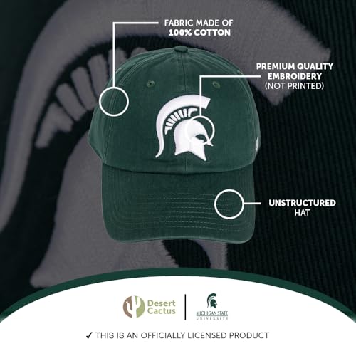 Desert Cactus Michigan State University Baseball Hat miniatura 3