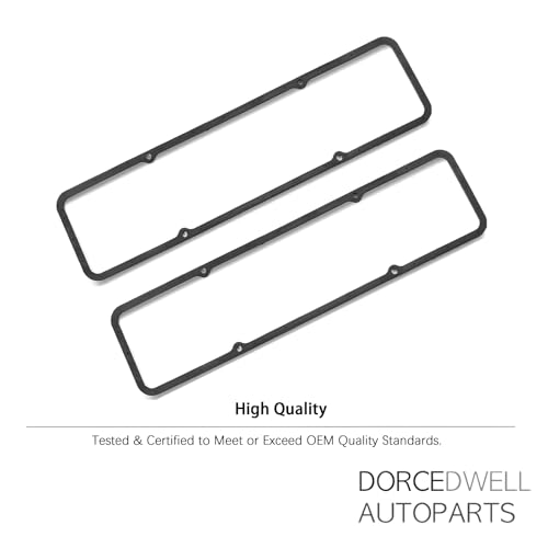 Image of SBC Valve Cover Gaskets for Small Block Chevy 283 305 327 350 383 400 | Pack of 4 - Replaces OE 7484BOX 1628 - Steel Core Rubber Silicone Valve Cover Gasket