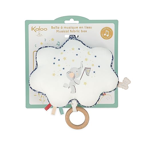 Kaloo, Petites Chansons, Fabric and Wood Music Box, 15 cm Musical Pillow, “Twinkle, Twinkle