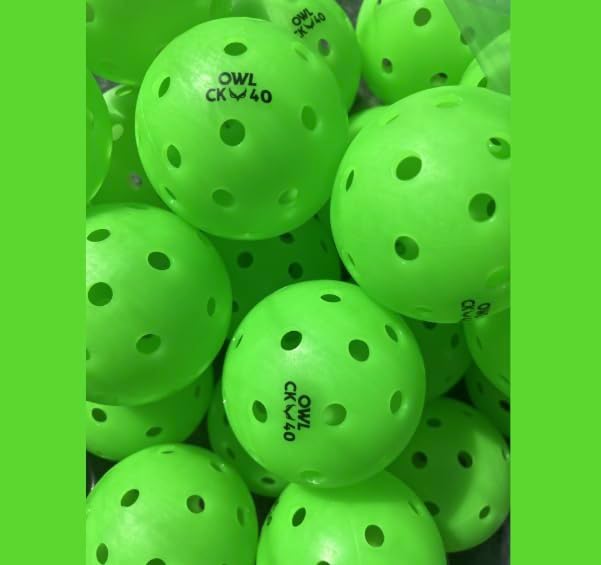 Miniatura 8 de OWL Pelotas deportivas, Pickleball, CK-40 Pickle Balls - Duran 3 veces más, uso en canchas en exteriores e interiores