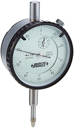 Indicateur cadran Insize 2308-10 A la haute métrologie de 10 mm avec broches arrière