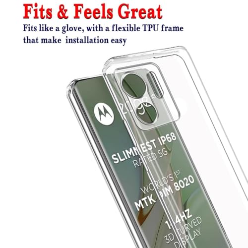 Image of COVERBLACK Soft Rubber Back Cover for Motorola Moto Edge 40 5G - Transparent