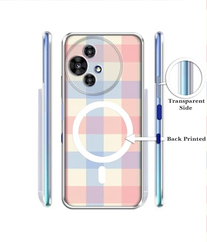 Image of Case Cover for Alcatel V3 Ultra 5G Pastel Checkboard Magnetic Ring Design (Not Magnetic Compatible) | UV Printed Soft TPU Shockproof Back Case for Alcatel V3 Ultra 5G