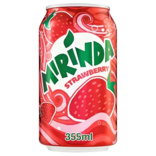 Mirinda Strawberry 24 x 330ml American Soda Bulk Buy Fizzy Soft Drinks (Orange)