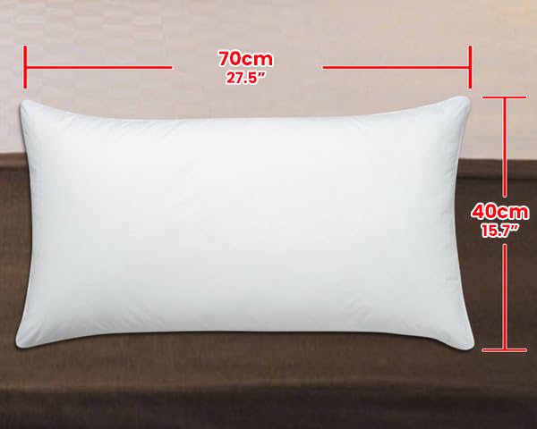 Oreiller intérieur 40x70 rectangulaire coton blanc doux hypoallergénique