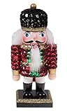 Chubby Soldier Nutcracker by Clever Creations | Wearing Sequin Jacket and Hat | Traditional Festive Christmas Decor | 6