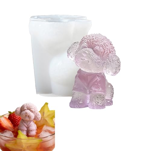 Molde de hielo 3D forma perro bulldog francés miniatura 1