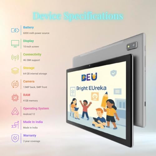 Image of Bright Eureka Android Educational Tablet (10 inch Complete Learning Kit)