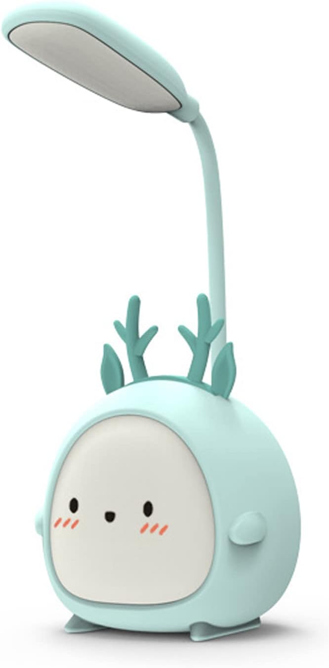 QWQW LED Desk Lamp Cute Animal Ambient Light USB Charging LED Reading Lamp Eye Protective Night Light Portable Foldable Light