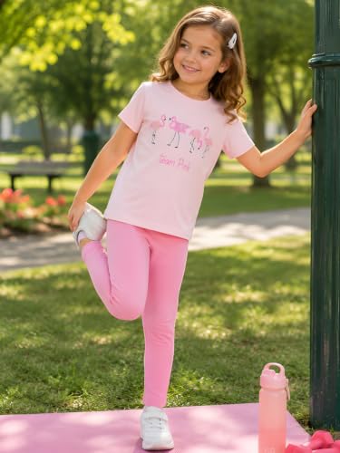 Image of Pilolo Kids Soft Cotton Lycra Solid Ankle Pocket Leggings for Girls