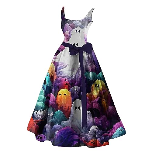 Robe sans manches sexy à imprimé sanglant pour soirée Halloween