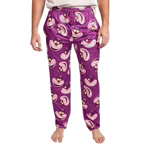 Disney Alice In Wonderland Chesire Cat All-Over Print Adult Purple Sleep Pajama Pants