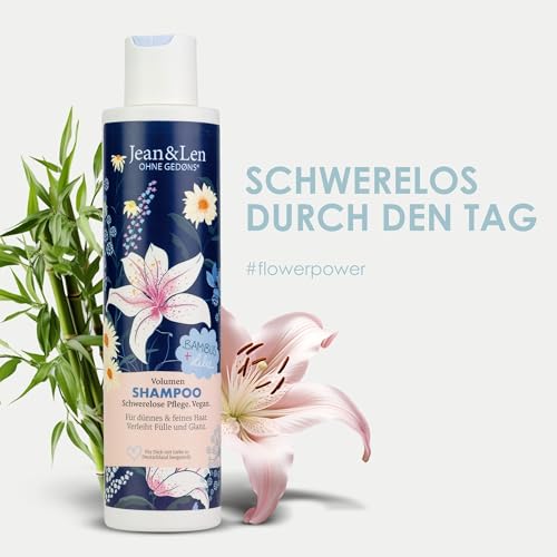 Jean & Len Volumen Shampoo mit Bambus und Lilie für feines Haar