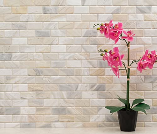 Msi Athena Gold 2Honed And Beveled Marble Mesh Mounted Mosaic Tile For Bathroom, Kitchen Backsplash, Accent Wall Tile, And Shower Wall Tile, Sample #TOP1